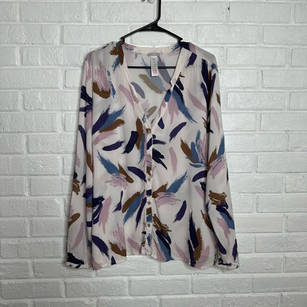 Hanro of Switzerland Sleep and Lounge Long Sleeve Lounge Shirt size Medium